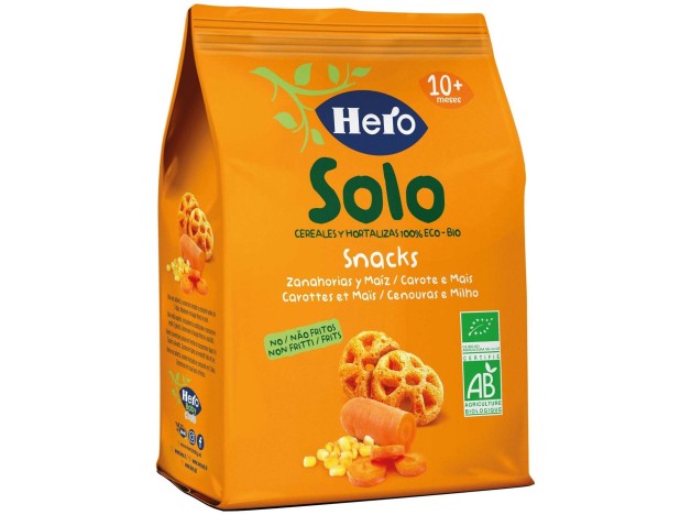 Hero Baby Solo Snack De Zanahoria Y Maíz, 6...