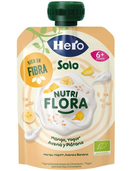 Hero Baby Solo Bolsita Sabor Mango, Plátano Y Yogur, 100 G