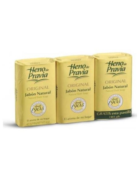 Pack Heno De Pravia Jabón Natural, 2 + 1 Pastillas