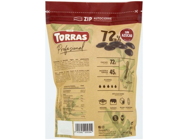 Torras Cobertura Chocolate 70% Cacao 1Kg