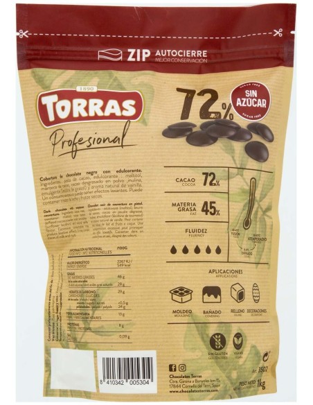 Torras Cobertura Chocolate 70% Cacao 1Kg