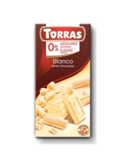 Torras Chocolate Blanco Sin Gluten Sin Azúcar 75G