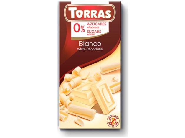 Torras Chocolate Blanco Sin Gluten Sin Azúcar 75G