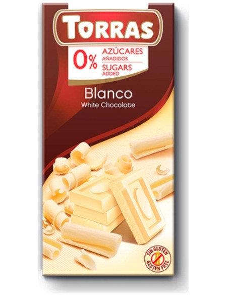 Torras Chocolate Blanco Sin Gluten Sin Azúcar 75G