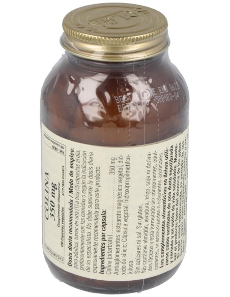 Colina 350 Mg 100 Capsula Vegetales