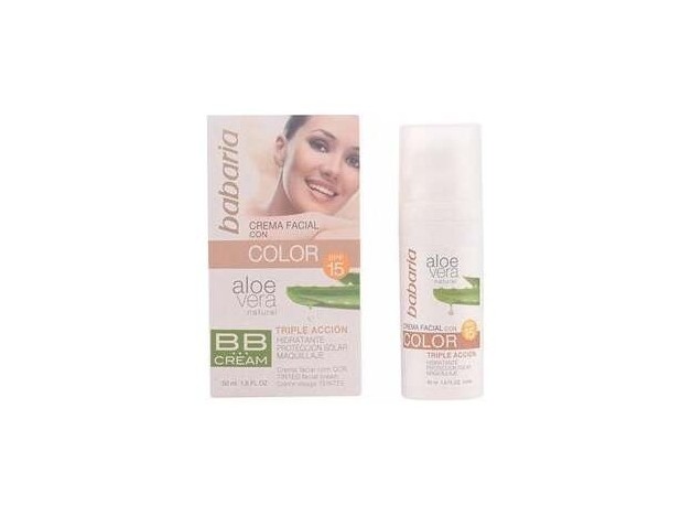 Babaria Aloe Crema Facial Con Color Spf15 50Ml