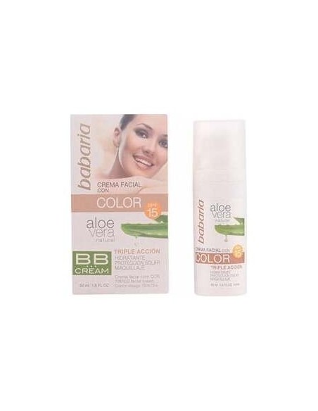 Babaria Aloe Crema Facial Con Color Spf15 50Ml