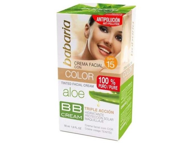 Babaria Aloe Crema Facial Con Color Spf15 50Ml