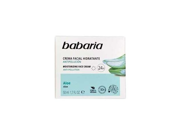 Babaria Crema Facial Hidratante 24H Aloe Vera 50Ml