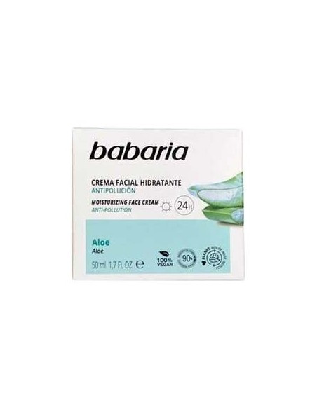 Babaria Crema Facial Hidratante 24H Aloe Vera 50Ml