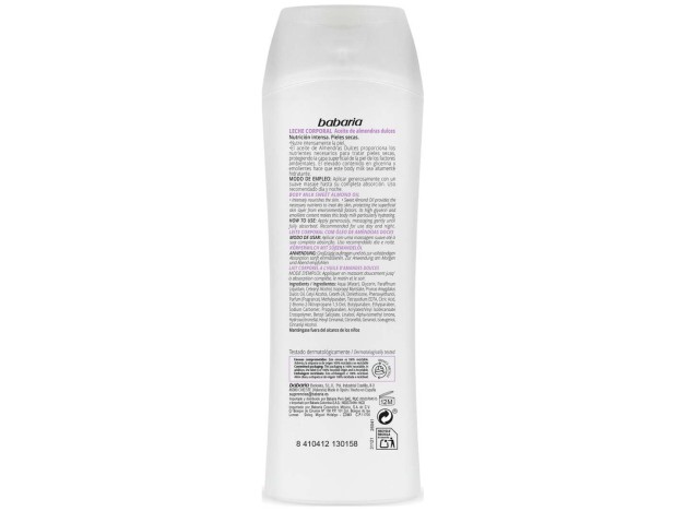 Aceite Almendras Body Milk Piel Seca 400 Ml