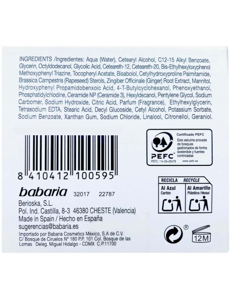 Babaria Crema Renovación Celular Ácido Glicólico 50Ml