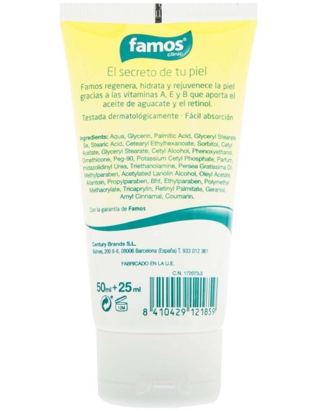 Famos Crema Manos Regeneradora Aceite De Aguacate 75 Ml