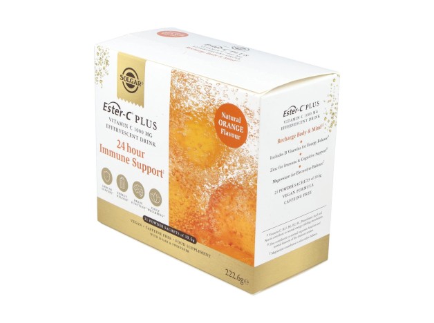 Ester-C Plus Vitamina C Polvo Efervescente 21...