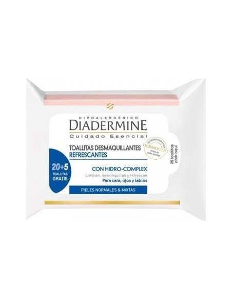 Toallitas Desmaquillantes Refrescantes Piel Normal-Mixta 25 U