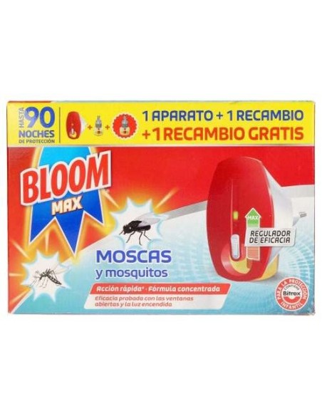 Bloom Pack Max Moscas %26 Mosquitos Aparato Elctrico + 2 Recambios