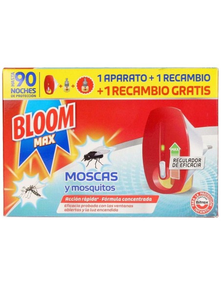 Bloom Pack Max Moscas %26 Mosquitos Aparato Elctrico + 2 Recambios