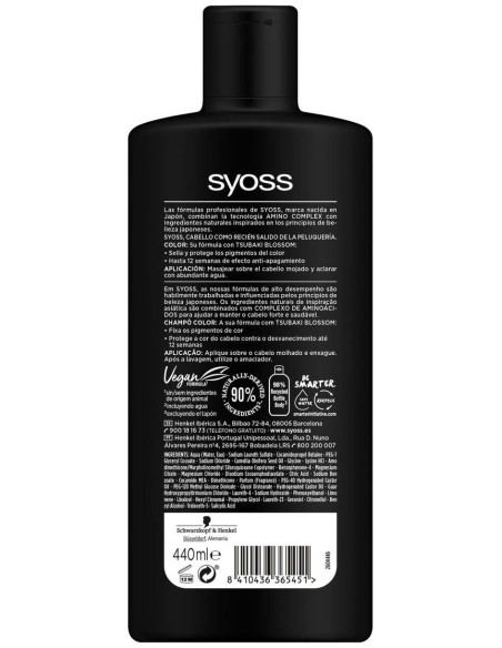 Syoss Shampoo Cabello Teñido Color Tech 440Ml