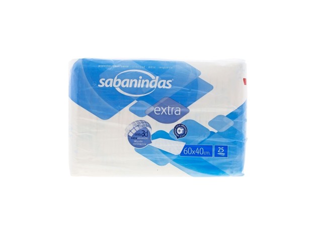 Sabanindas Extra 60 Cm X 40 Cm, 25 Uds