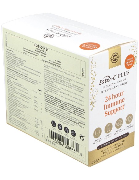 Ester-C Plus Vitamina C Polvo Efervescente 21 Unidades