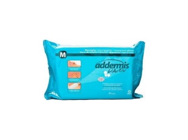 Addermis Biactiv Manoplas Impregnadas, 40 Uds