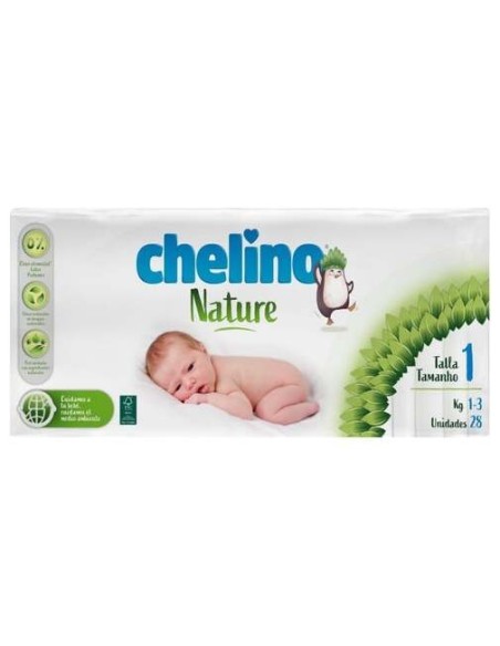 Chelino Nature Pañales Talla 1, 28 Unidades