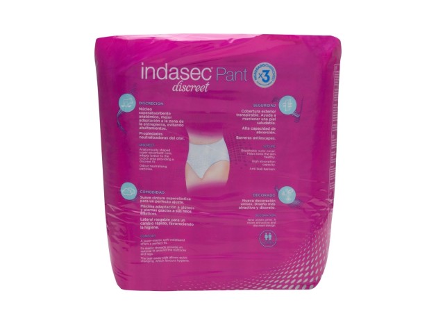 Indasec Discreet Pant Super Talla Grande, 10 Uds