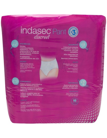 Indasec Discreet Pant Super Talla Grande, 10 Uds