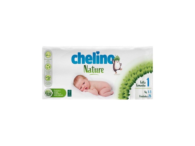 Chelino Nature Pañales Talla 1, 28 Unidades