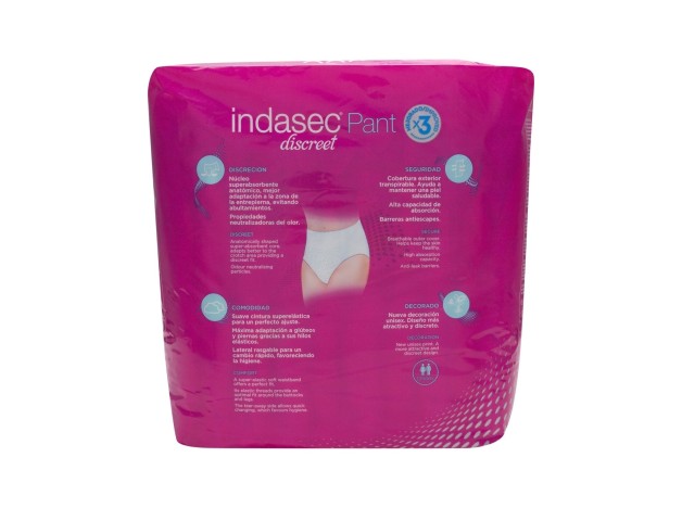Indasec Discreet Pant Súper T-M, 10 Uds