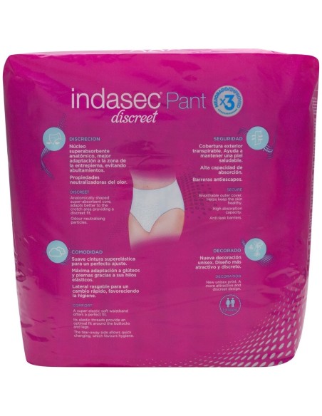 Indasec Discreet Pant Súper T-M, 10 Uds