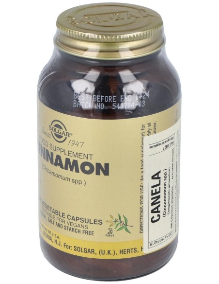 Canela China (Cinnamomum Cassia) 100Cap.Veg.
