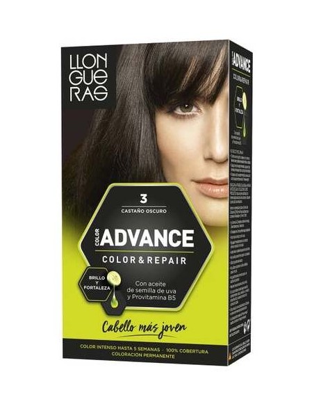 Llongueras Color Advance Tinte De Cabello N3 Castaño Oscuro1Ud