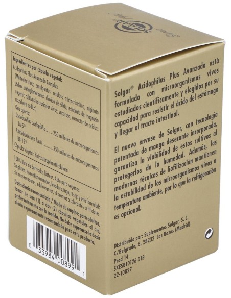 Solgar Advanced Acidophilus Plus 60Vcaps