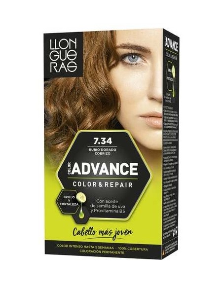 Llongueras Color Advance Tinte De Cabello N7.34 Rubio Dorado Cobrizo1Ud