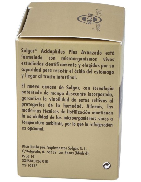 Solgar Advanced Acidophilus Plus 60Vcaps