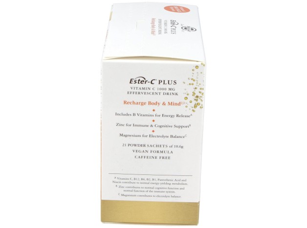 Ester-C Plus Vitamina C Polvo Efervescente 21...