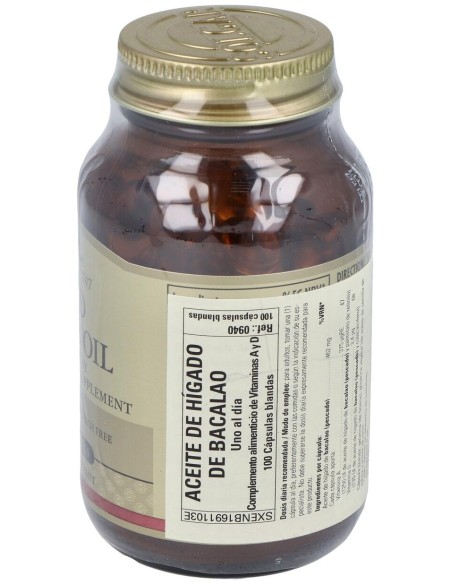 Aceite Higado De Bacalao (Cod Liver Oil)100Cap.B
