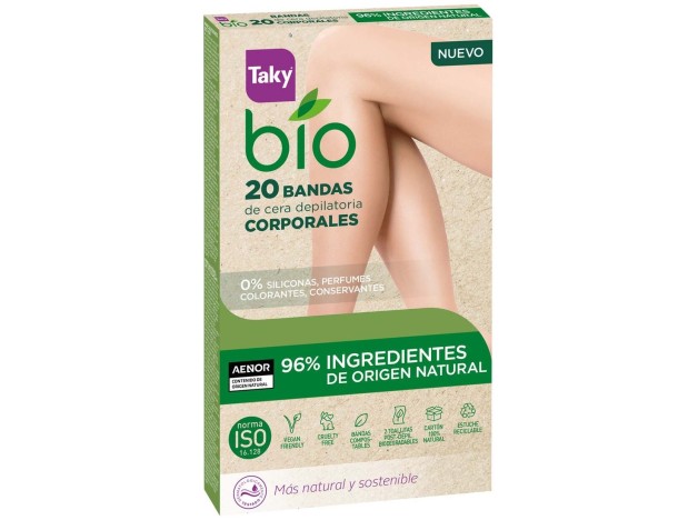 Bio Natural 0% Bandas De Cera Corporales...
