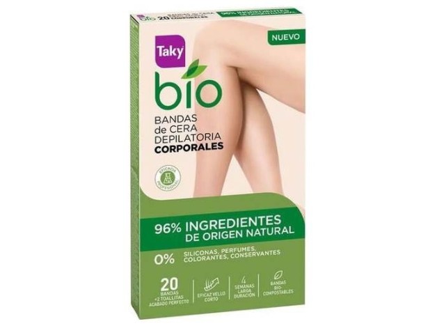 Bio Natural 0% Bandas De Cera Corporales...