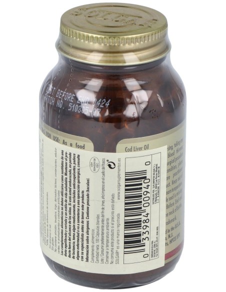 Aceite Higado De Bacalao (Cod Liver Oil)100Cap.B