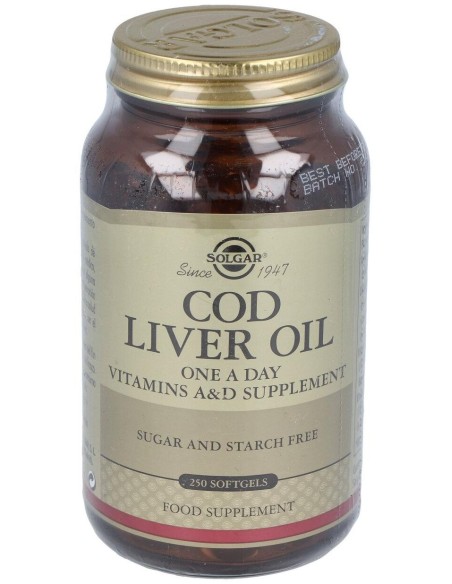 Aceite Higado De Bacalao (Uno Al Dia)250Cap.Blanda