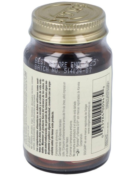 Coenzima Q10 100Mg. 30Cap.De Gelatina Blanda