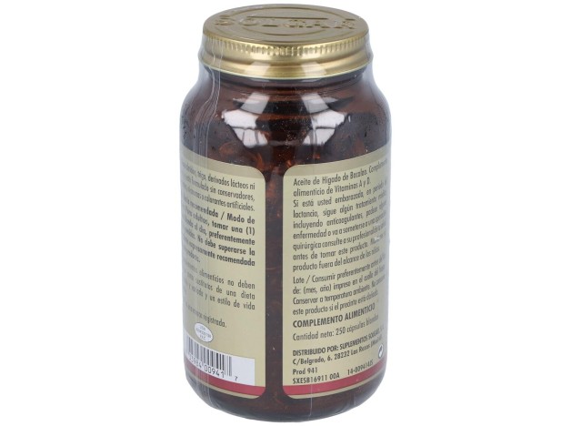 Aceite Higado De Bacalao (Uno Al Dia)250Cap.Blanda