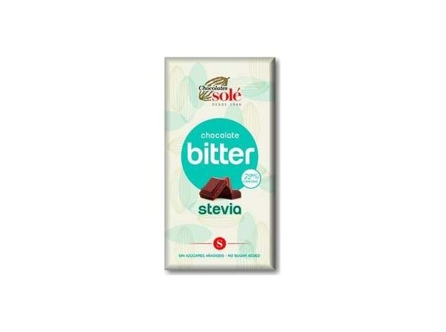 Chocolatina Chocolate Negro 72% Con Stevia 25G 30U