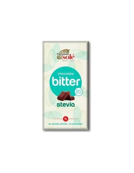 Chocolatina Chocolate Negro 72% Con Stevia 25G 30U