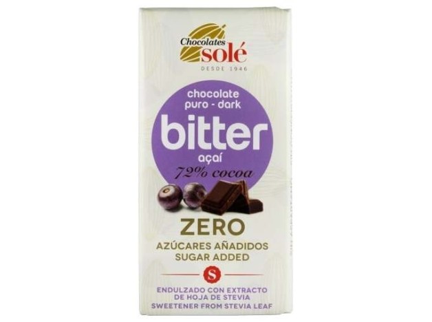 Chocolates Sole Chocolate Negro 72% Con Açai...