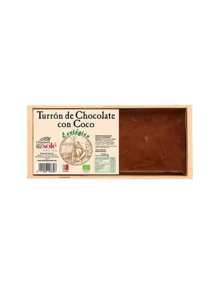 Chocolates Solé Turrón De Chocolate Con Coco Bio 200G