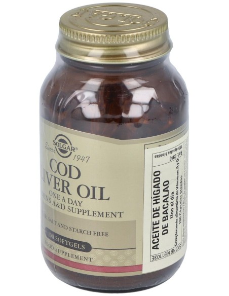 Aceite Higado De Bacalao (Cod Liver Oil)100Cap.B