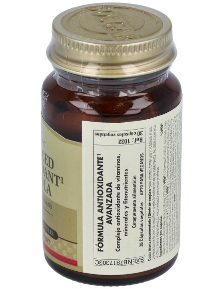 Solgar Fórmula Antioxidante Avanzada 30Caps
